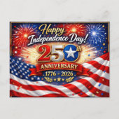 Happy Independence Day 250th Anniversary シーズンポストカード (正面)