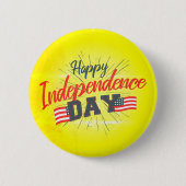 Happy Independence Day - 7月4日ギフト 缶バッジ (正面)