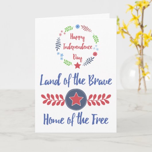 Happy Independence Day Greeting カード (黄色い花)