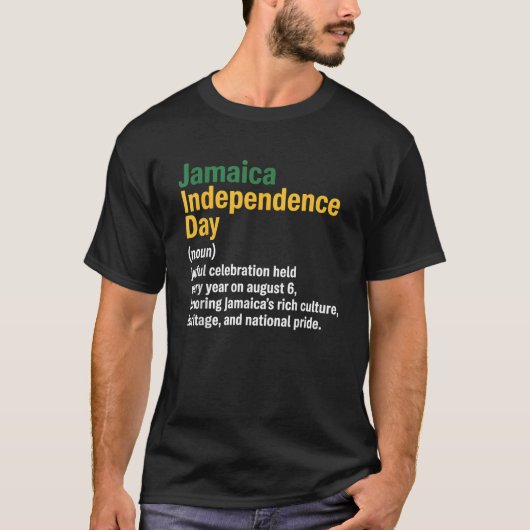 Happy Independence Day Jamaica Definition 63rd Jam Tシャツ (正面)