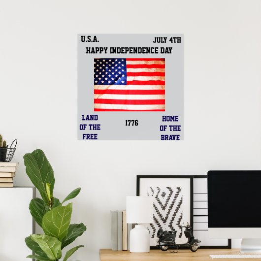 HAPPY INDEPENDENCE DAY poster ポスター (ホームオフィス)