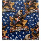 Happy Independence Day shower curtain description シャワーカーテン (正面)