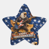 Happy Independence Day star de description 星シール (正面)
