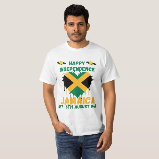 Happy Independence Jamaica Day Jamaican Flag 1962  Tシャツ (正面フル)