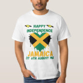 Happy Independence Jamaica Day Jamaican Flag 1962  Tシャツ (正面)