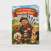 Happy International Bagpipe Day March 10th Card カード (正面)