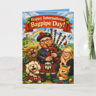 Happy International Bagpipe Day March 10th Card カード
