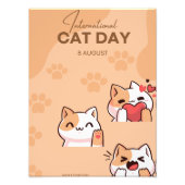 happy international cat day , 8 August フォトプリント (正面)