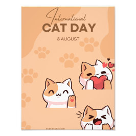 happy international cat day , 8 August フォトプリント
