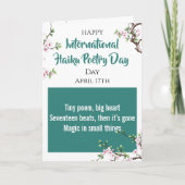 Happy International Haiku Day! April 17th カード (正面)