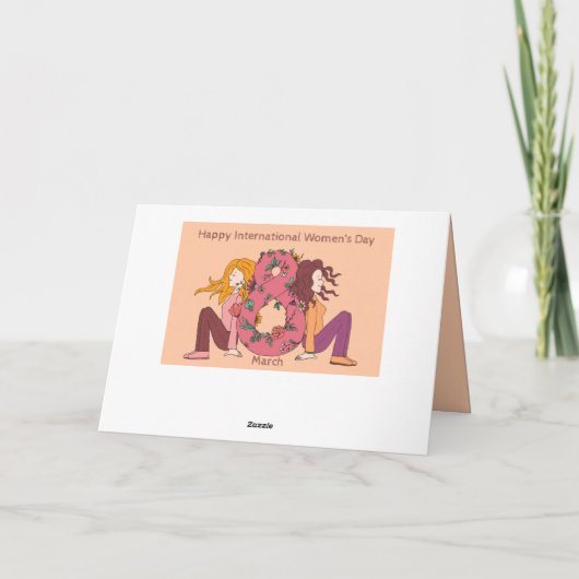 Happy International Women's Day (8 March) カード (裏面)