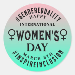 Happy International Women's Day | March 8th ラウンドシール