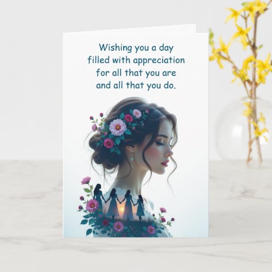 Happy International Women's Day | Uplifting カード (黄色い花)