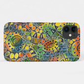 Happy iPhoneアクリル絵を描手円モダン Case-Mate iPhoneケース (裏面(横))