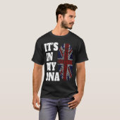 Happy It'S My DNA Flag England UK British Tシャツ (正面フル)