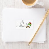 Happy Jack Russell Terrier Christmas To And From ラベル (インサイチュ)