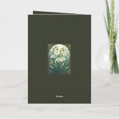 Happy January Birthday Galanthus Flowers Art Nouve カード (裏面)