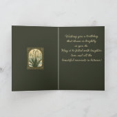 Happy January Birthday Galanthus Flowers Art Nouve カード (内部)