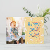 Happy Jew Year Rosh Hashanahフォトカード シーズンカード (スタンド正面)