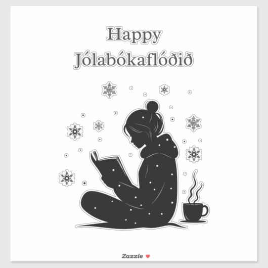 Happy Jolabokaflod – Icelandic Book Flood Gift シール (シート)
