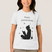 Happy Jolabokaflod – Icelandic Book Flood Gift トライブレンドＴシャツ (正面)