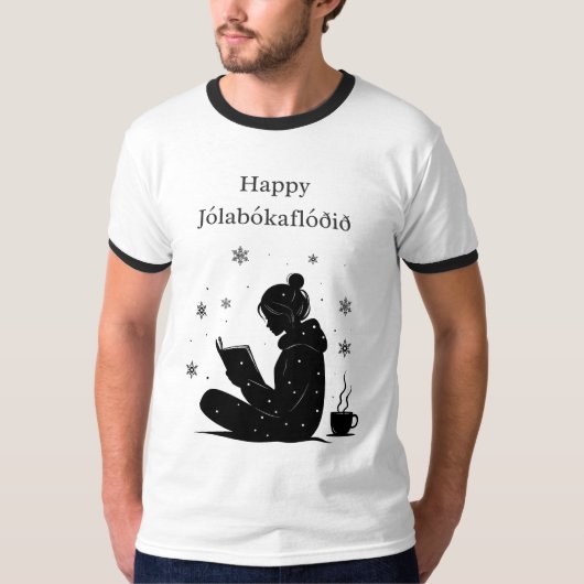 Happy Jolabokaflod – Icelandic Book Flood Gift Tシャツ (正面)