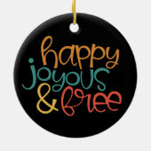 Happy Joyous & Free in Recovery セラミックオーナメント (裏面)