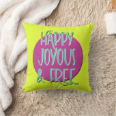 Happy Joyous & Free Recovery Slogan クッション (ブランケット)