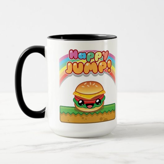 Happy Jump Burger Title Style マグカップ (左)
