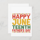 Happy June11父の日ブラックヒストリー月 サンキューカード (正面/裏面)