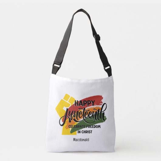 HAPPY JUNETEENTH キリスト教 クロスボディバッグ (正面)