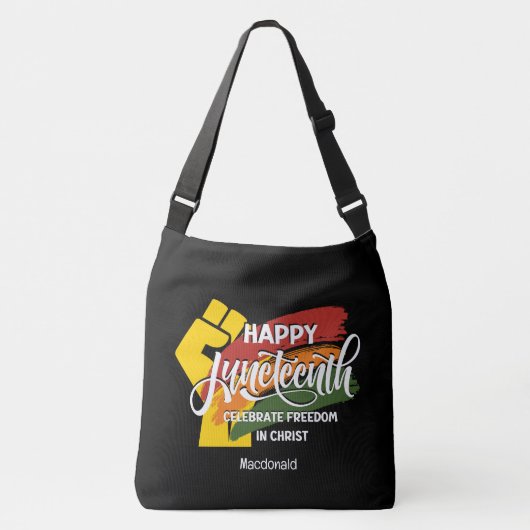 HAPPY JUNETEENTH クリスチャン クロスボディバッグ (正面)