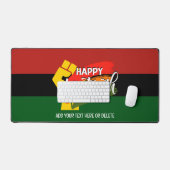 HAPPY JUNETEENTH パンアフリカニズム デスクマット (キーボード&マウス)