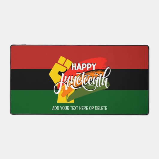 HAPPY JUNETEENTH パンアフリカニズム デスクマット (正面)