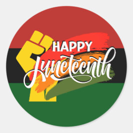 HAPPY JUNETEENTH パンアフリカニズム ラウンドシール