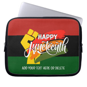 HAPPY JUNETEENTH パンアフリカニズム ラップトップスリーブ