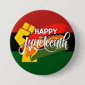 HAPPY JUNETEENTH パンアフリカニズム 缶バッジ (正面)