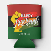 HAPPY JUNETEENTH パンアフリカン 缶クーラー (裏面)
