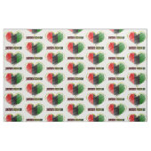 happy juneteenth african flag heart ファブリック (ファットクウォーター)
