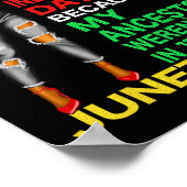 Happy Junetifyは私の独立の日フリーブラック ポスター (角)