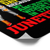 Happy Junetifyは私の独立の日フリーブラック ポスター (角)