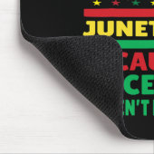 Happy Junetifyは私の独立の日フリーブラック マウスパッド (コーナー)