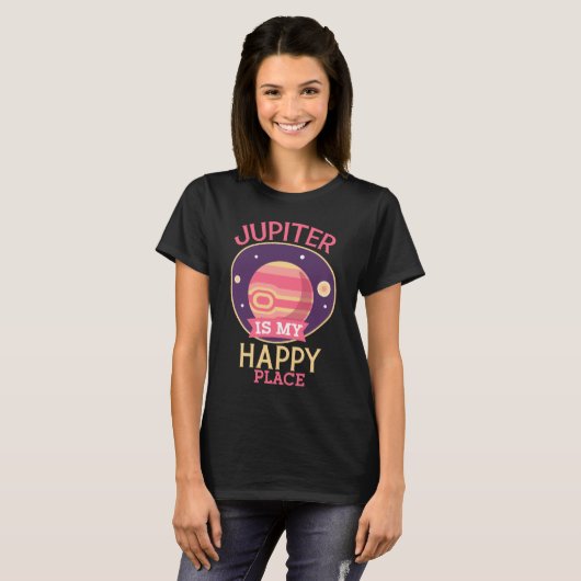 Happy Jupiter Solar System Planets Astronomy  Astr Tシャツ (正面フル)