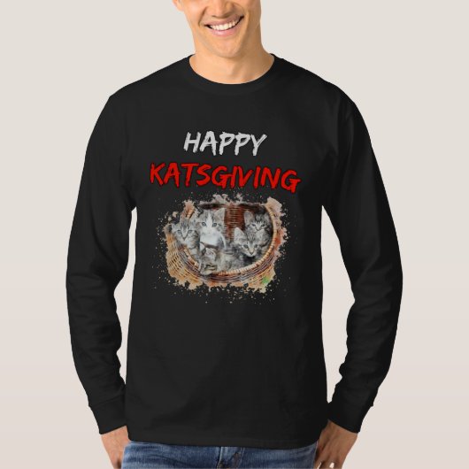 Happy Katsgiving  Best Thanksgiving  for Cat Tシャツ (正面)