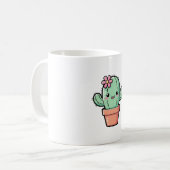 Happy Kawaii Cactus – Cute Illustration コーヒーマグカップ (正面左)
