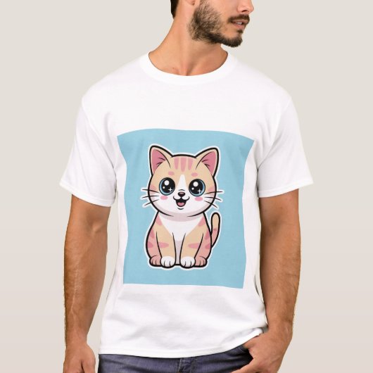 Happy Kawaii Cat Smiling Big - Pastel Kitten ✨🐾 Tシャツ (正面)