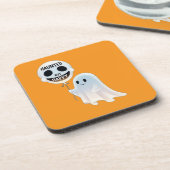 Happy Kawaii Ghost with Skull Balloon コースター (左側)