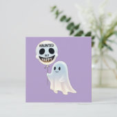 Happy Kawaii Ghost with Skull Balloon 招待状 (スタンド正面)