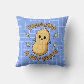Happy Kawaii Peanut Cartoon – Feeling A Bit Nuts クッション (裏面)