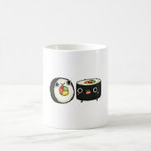 Happy Kawaii Sushi Rolls コーヒーマグカップ (中央)